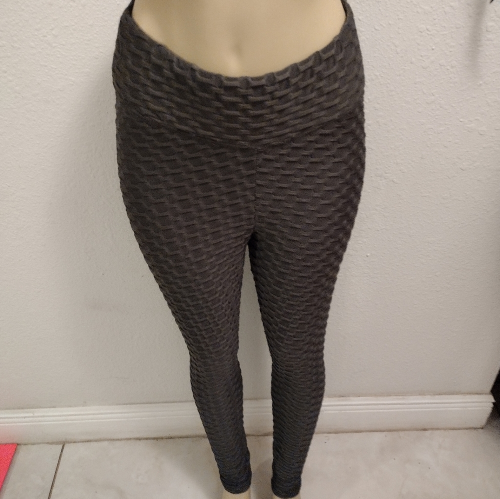 Honeycomb Tik Tok Leggings Rouched Scrunched